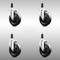 Service Caster 5 Inch 316SS Soft Rubber Wheel Swivel 1-3/8 Inch Expanding Stem Caster Set SCC SCC-SS316EX20S514-SRS-138-4 - alternate 1